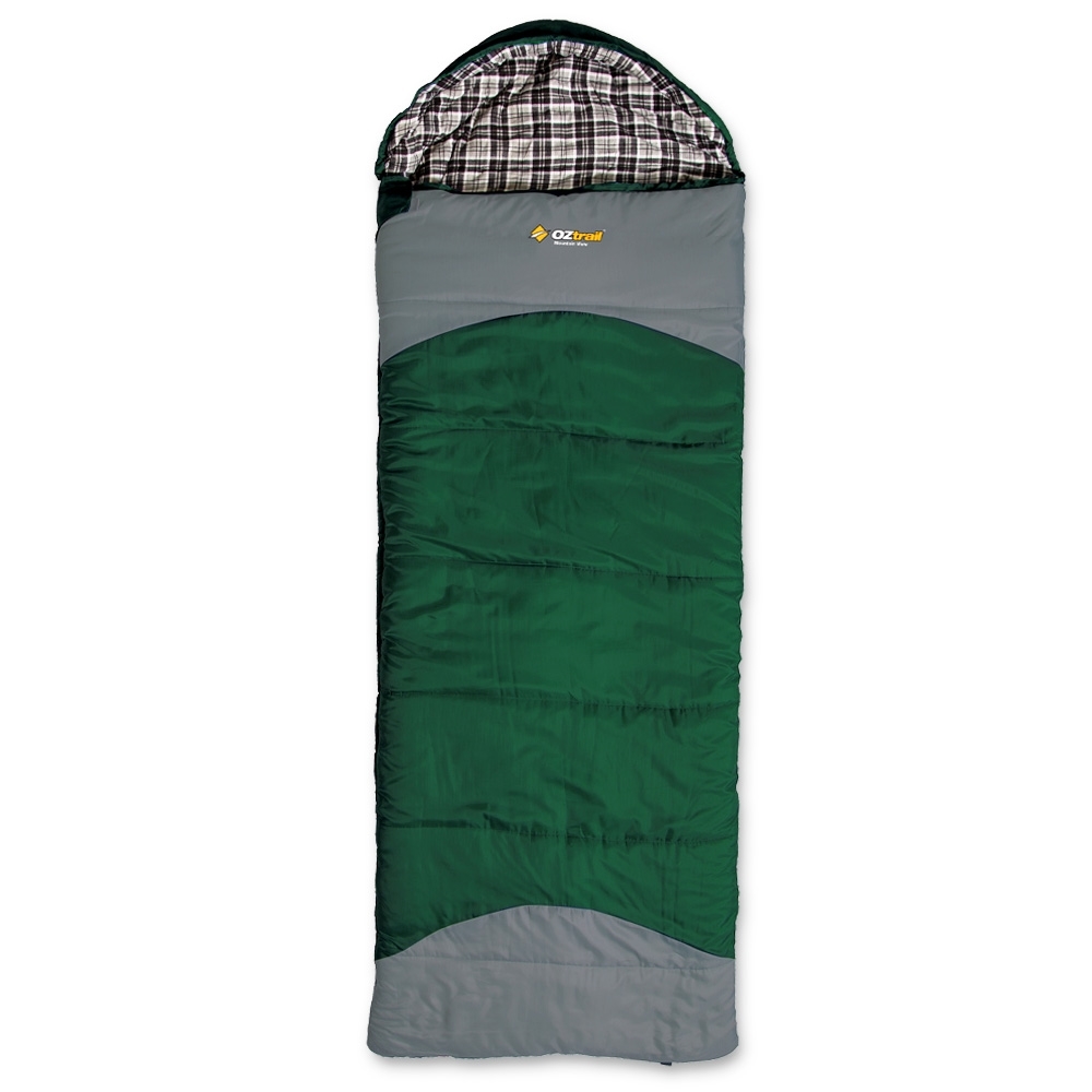 Oztrail Mountain View Jumbo Hooded Sleeping Bag Snowys Outdoors