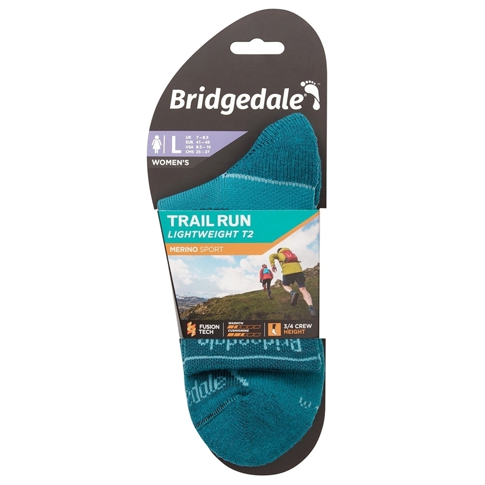 Bridgedale Trail Run Lightweight T2 Merino Sport 3/4 Crew Women's Sock